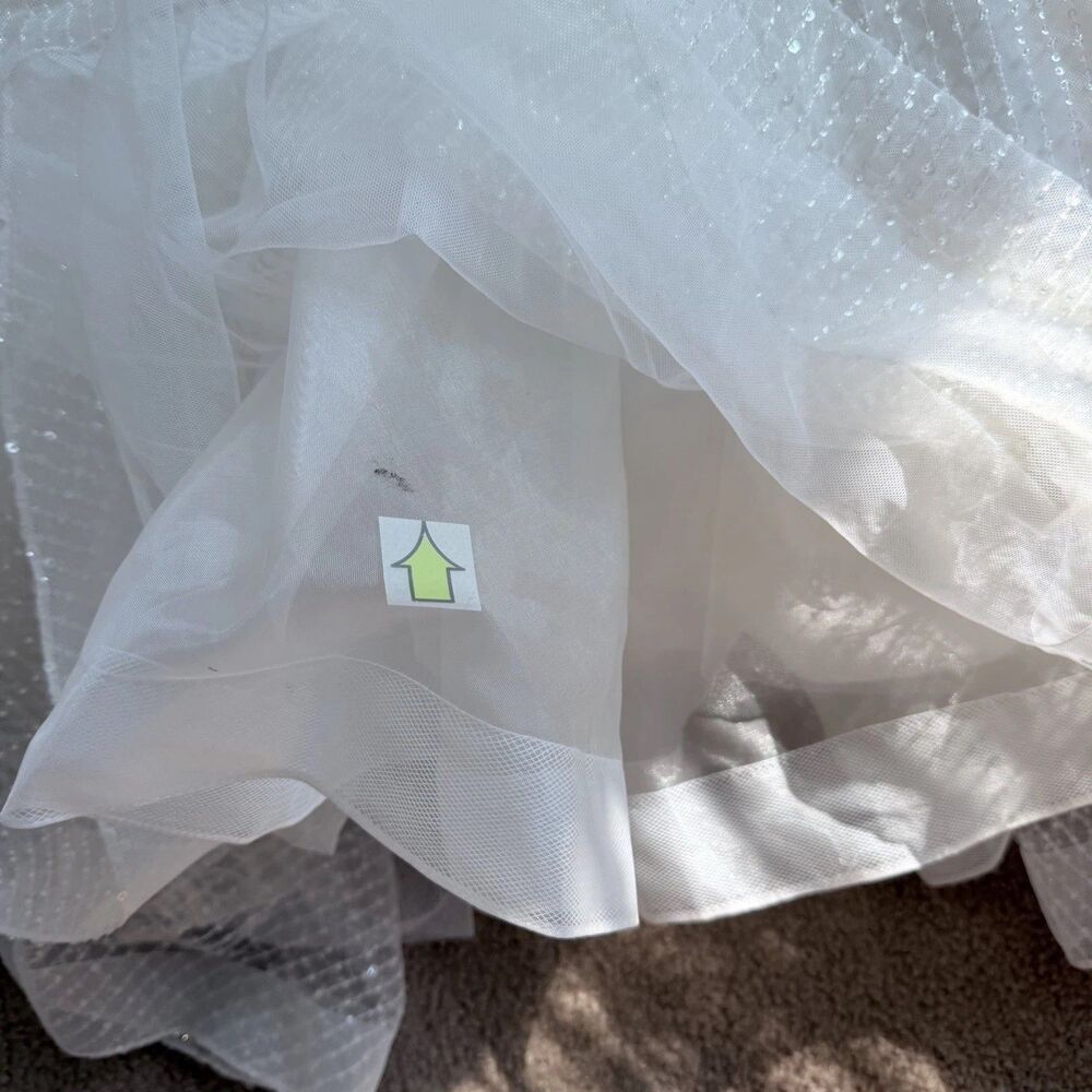 Morilee Rhianna Wedding Dress Size 9/10 Beaded A-Line Bridal Gown Altered #2095 - Picture 12 of 16